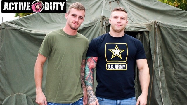 Activeduty Tatted Army Muscle Hunks Raw Fuck