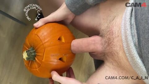 Twink Face Fucks a Pumpkin | CAM4 Male