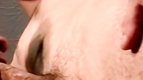 Tattooed young amateur fills mature gays mouth with hot cum