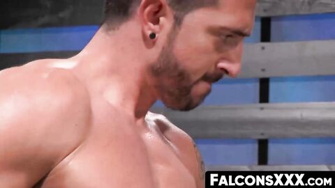 FalconsXXX.com - Two big dick hunks put on a hot show with raw anal action