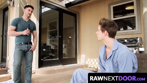 RawNextDoor.com - Smoking hot studs Derrick Dime and Michael Del Ray enjoy outdoor se