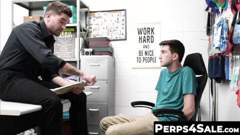 Perps4Sale.com - Tatted twink Crook Fucked by Big Cocked Guard with a toy
