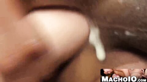 MachoIO.com - Latino guy with a mask strokes his dick and enjoys toy play