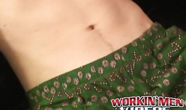 Skinny amateur jerks off his small erect cock and cums