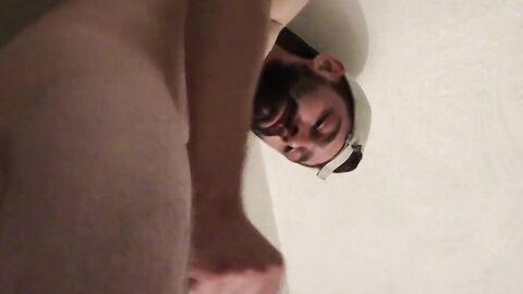 Handsome straight amateur masturbates solo and cums