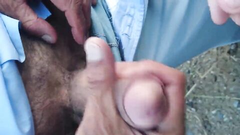 Big Dick Outdoor Handjob