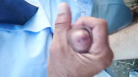 Big Dick Outdoor Handjob