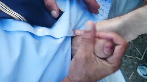 Big Dick Outdoor Handjob