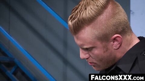 FalconsXXX.com - Muscle hunk prison guard enjoys raw anal action during work hours