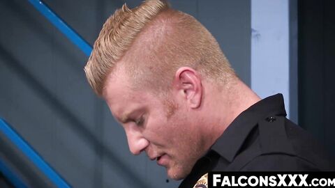 FalconsXXX.com - Muscle hunk prison guard enjoys raw anal action during work hours