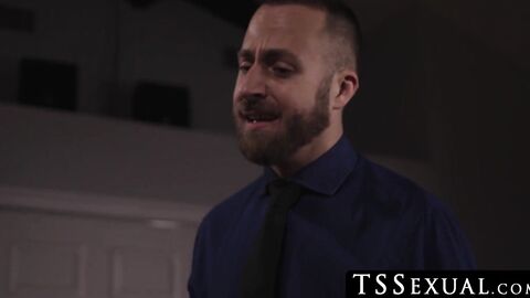 TSSexual.com - Daisy Taylor's BBC encounter leaves a hairy chest drenched in cum