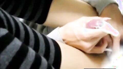 Asian Crossdresser Plays with Sex Toy Solo