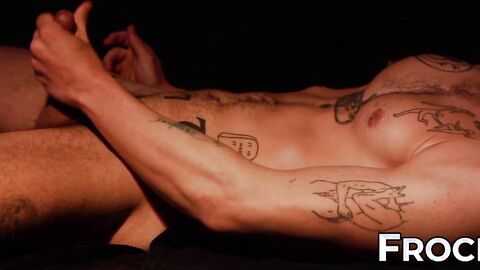 Hottie Miguel lays nude and passionately strokes his cock