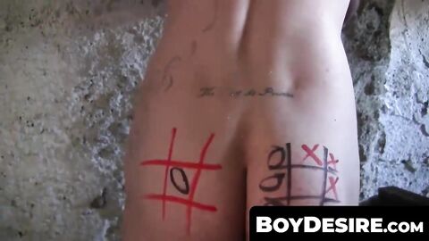 BoyDesire.com - Bound twink's intense raw hardcore fucking and creamy finale