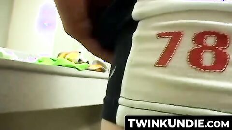 TwinkUndie.com - Handsome twink Joey's colorful undies try-on and jerk off