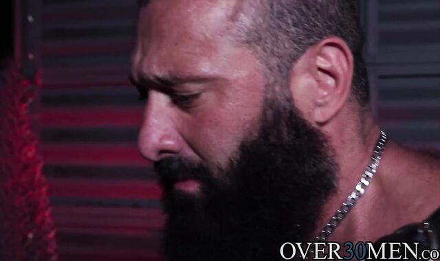 Hairy Rikk York takes hard barebacking satisfying his sexual needs