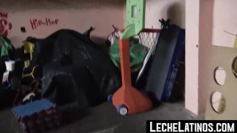 LecheLatinos.com - Young straight Latino sucks big dick and takes a raw POV pounding