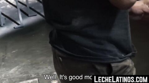 LecheLatinos.com - Young straight Latino sucks big dick and takes a raw POV pounding