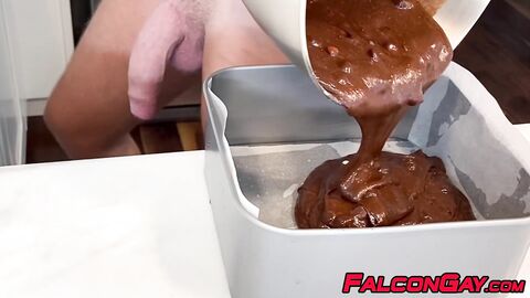 Solo athletic stud Josh Moore masturbates in the kitchen