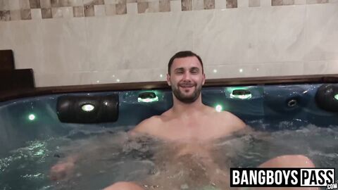 Hot bath prompts a masturbation session