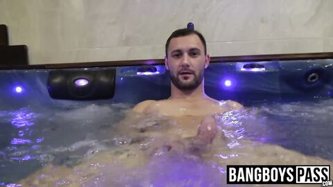 Hot bath prompts a masturbation session