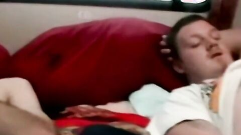 Amateurs have good time lying next to each other jerking off