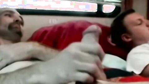 Amateurs have good time lying next to each other jerking off