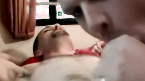 Amateurs have good time lying next to each other jerking off