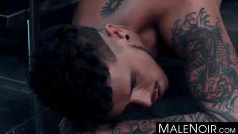 MaleNoir.com - Trey Donovan bangs his tattooed buddy hard and raw with big black cock