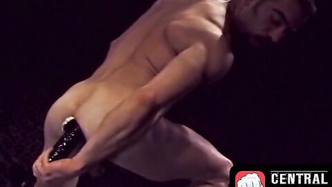 CentralFisting.com - Muscular stud self-fists and masturbates to a cum-filled climax