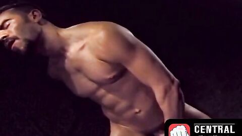 CentralFisting.com - Muscular stud self-fists and masturbates to a cum-filled climax