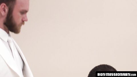 BoyMissionary.com - Mormon virgin's divine, raw fucking while worshiping a big, sacre