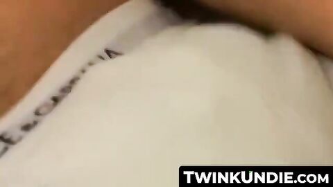 TwinkUndie.com - Sexy twink Cristian's undie bath jerk off and cum blast
