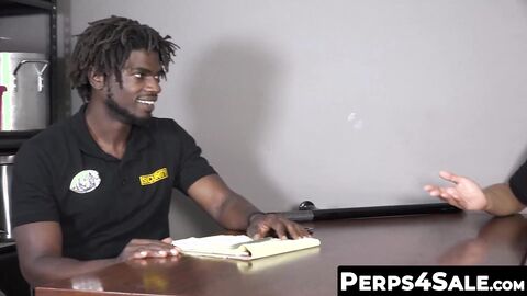 Hot and hung Black Policemen raw fucks and in the office