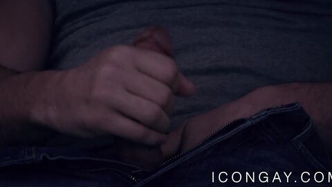 Good looking guys jerk each other off before having anal sex