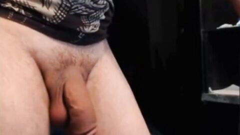 Hunk Shows Off His Massive Thick Uncut Cock