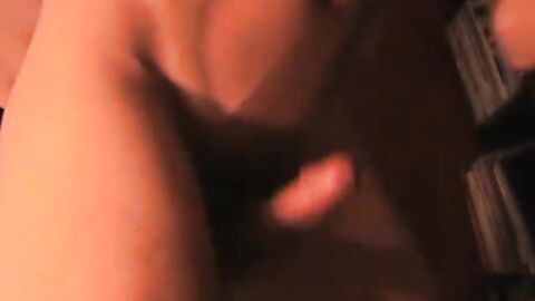 Submissive straight guy Marc bends over so that his girlfriend uses a strap on to fuc