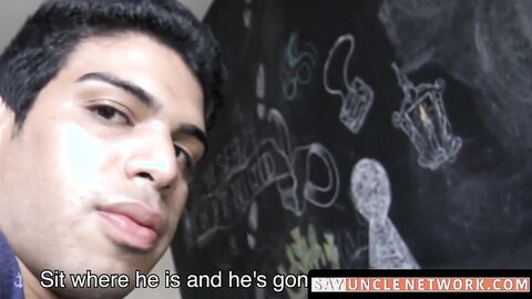 SayUncleNetwork.com - Straight Latino's man hole initiation with a raw pounding