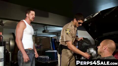 Sexy Jock Perp Fucked Hard and Rough by Hunky Tatted Guards