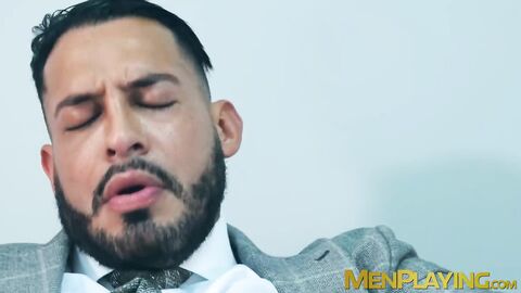 Straight boss fuck his bottom assistant and fed him his load
