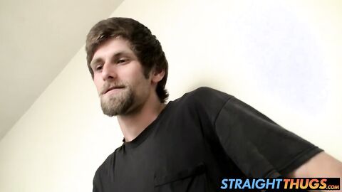 American twink with beard Apollo Delion wanking it hard