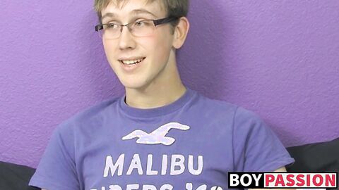 Jockstrap glasses twink Tommie Reed hot solo masturbation