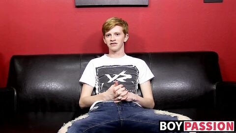 A small guy has a massive penis and he loves to touch it