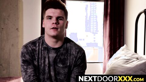 NextDoorXXX.com - Handsome jock manhandles his fat cock in a jerk off scene