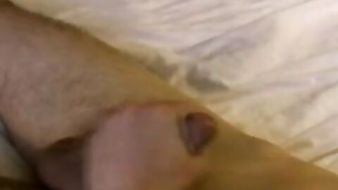 Amateur masturbation with young man all alone in his bed