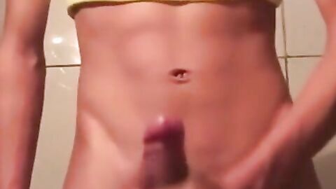 Twink Plays with His Toy on Webcam