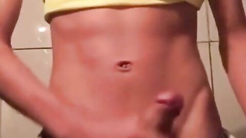 Twink Plays with His Toy on Webcam