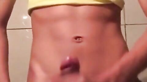 Twink Plays with His Toy on Webcam
