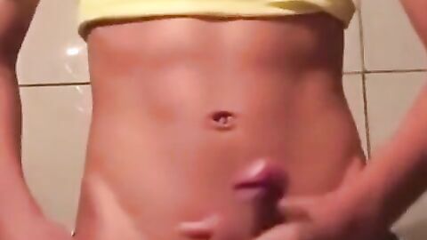 Twink Plays with His Toy on Webcam