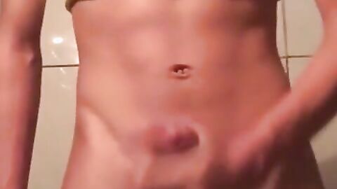Twink Plays with His Toy on Webcam